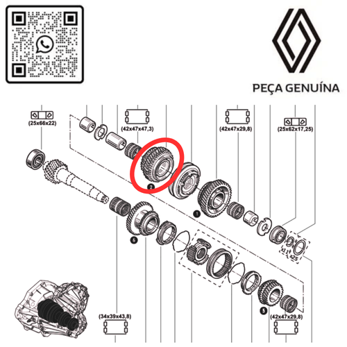 8200269150   ENGRENAGEM DA 2ª MARCHA 40 DENTES MASTER 2.3_2.5  RN 269150 -5-